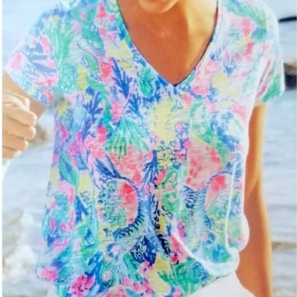Lilly Pulitzer Etta Top in Mermaid Cove